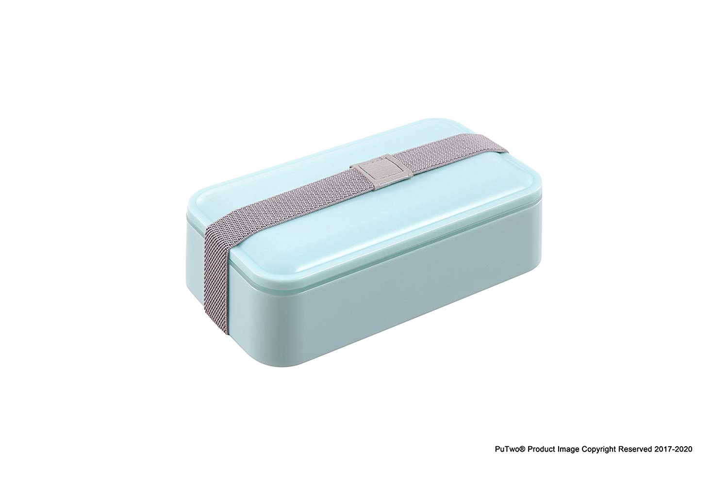 Bento Box 2 Tiers Bento Lunch Box Lunch Boxes with Reusable Cutlery Japanese Style for Microwave Freezer Dishwasher Bento Boxes for Kids Adults Work School - Pastel Blue PuTwo - image 5 of 6