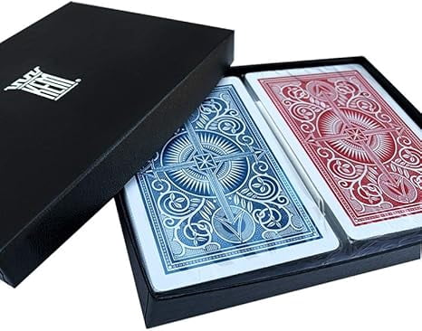 KEM Arrow Jumbo Index Playing Cards Poker Size Red Blue 2 Deck Set