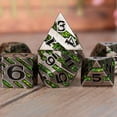 thumbnail image 4 of Maywin-Juego de dados de Metal a rayas D & D, 7 Uds., dados de brillo de Metal sólido con caja de regalo, Juego de dados poliédricos Rpg para juego de mesa Dnd, 4 of 5