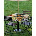 thumbnail image 4 of Fsddascl Retro Rooster Outdoor Tablecloth - 54x54 Inch Square Dining Table Cover, Sunflower Animals Checkered Farmhouse Waterproof Outdoor Table Cloth with Umbrella Hole & Zipper for Picnic/Patio, 4 of 7