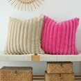 thumbnail image 6 of Sanmadrola Throw Pillow Covers 18x18 inch Pack of 2 Faux Fur Plush Decorative Throw Pillow Covers Couch Cushion Case Soft Pillow with Velvet Back for Sofa, Bed, Living Room, Red, 6 of 6