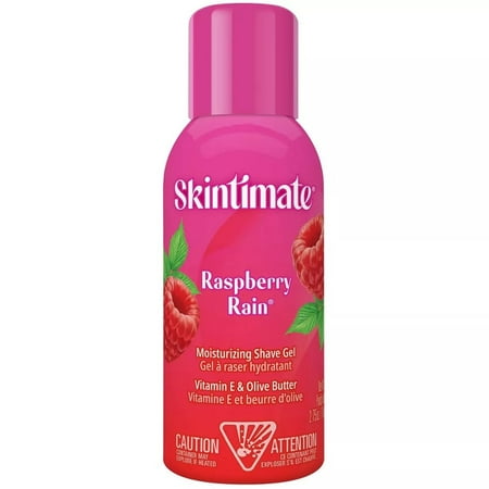 Skintimate Signature Scents Moisturizing Shave Gel for Women, Raspberry Rain with Vitamin E & Olive Butter, 2.75 oz (Pack of 3)