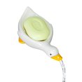 thumbnail image 1 of Bonito jabonera de pato, bandeja de cerámica para jabonera, jabonera con forma de pato, jabonera con drenaje automático, 1 of 5