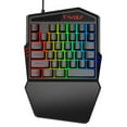 thumbnail image 1 of T-WOLF T-WOLF T19 Compact Gaming Keyboard - 35 Keys, RGB Backlit, Ergonomic Design, USB 2.0, Multi-System Compatibility (Windows, iOS, Android, Linux), 1 of 7