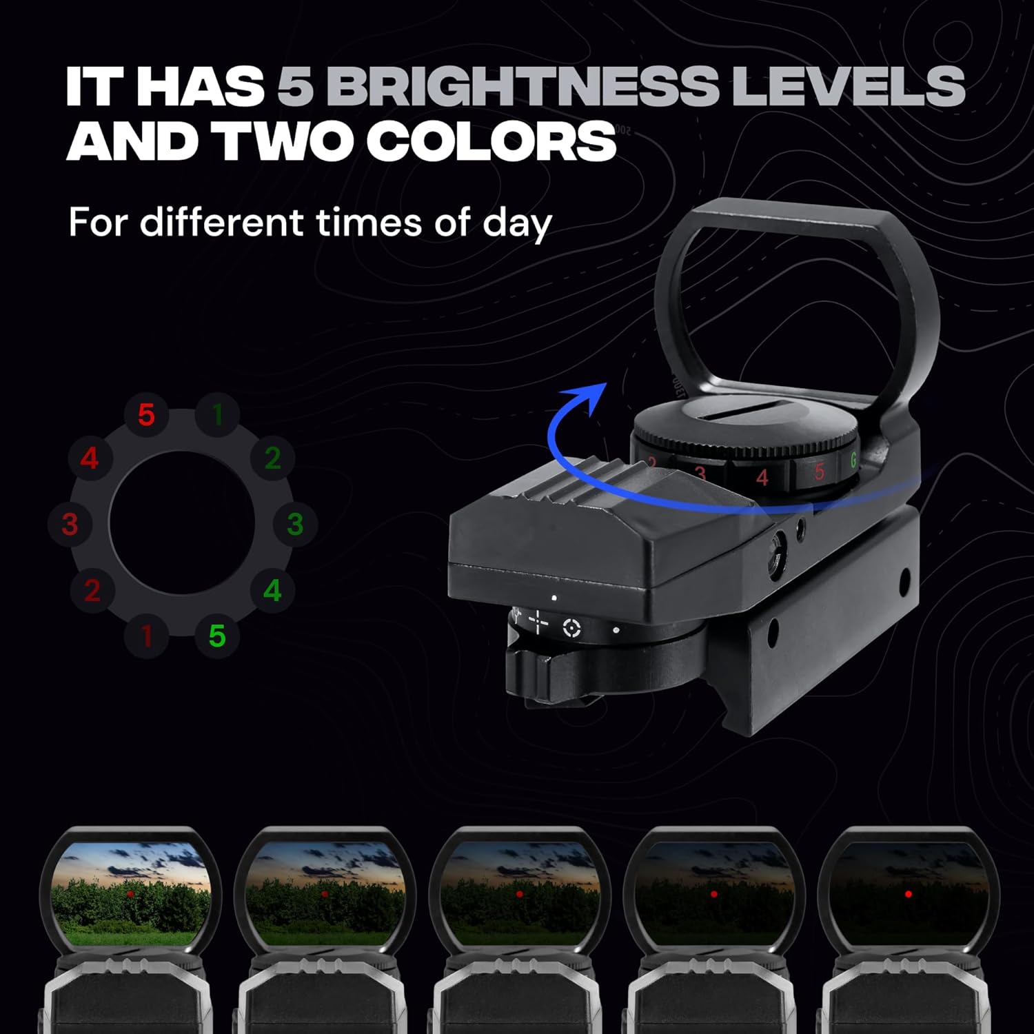 Ballista Reflex Green Red Dot Sight 1x23x34mm with Rail Mount
