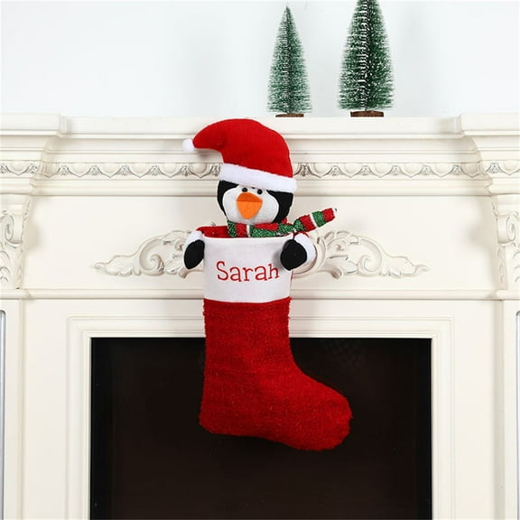 VerPetridure Christmas Socks Newly Design Pocket Elderly Pockets Deer Christmas Stocking Christmas Gift