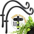 thumbnail image 2 of piezas de ganchos para colgar plantas de pared, de hierro forjado, de metal, para colgar plantas, linternas y comederos para pájaros, 2 of 5