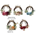 thumbnail image 3 of Advancent Guirnalda de puerta, guirnalda de flores artificiales de ratán, colgante de plantas, accesorios de fotografía, círculo, fiesta de Decoración del hogar  color champán diámetro 26 cm, 3 of 6