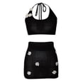thumbnail image 4 of Ticikt Women's 3D Floral Bandeau Tankini Set Summer Swimwear Beach Two Piece Outfit with Cover up for Pool Party, 4 of 7