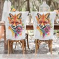 thumbnail image 5 of Decorative Chair Back Cover One Size x6 Chair Cover Dining Chair Slipcovers Chair Back Decoration Festival Chair Decoration Cool Color Fox, 5 of 6