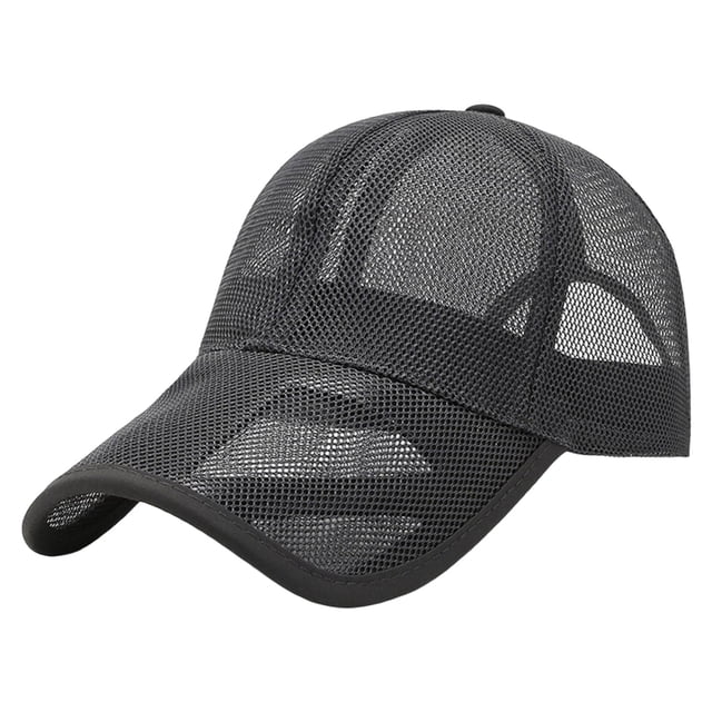 Summer Baseball Cap Mesh Back Sun Hats Sports Caps For Cycling Running Fishing Baseball Caps hats for men Gray