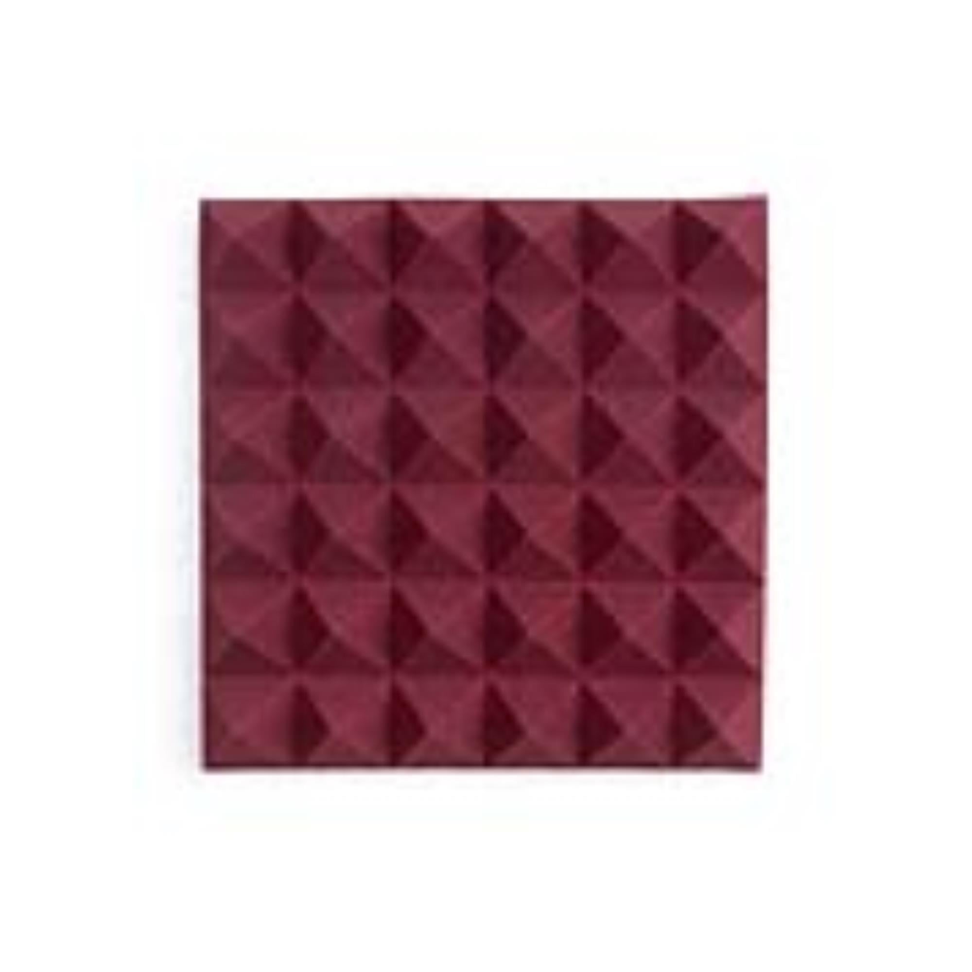 Gator GFW-ACPNL1212P-2PK Pair of 2 Inch - Thick Acoustic Foam Pyramid Panels 12x12 Burgundy