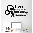 thumbnail image 2 of Leo Horoscope Zodiac Sign Fire Sign May Roar Like Lions But Sweet As Kittens Fire Sign Zodiac Bedroom Vinyl Wall Decal Quotes Sticker Kids Adult Girl Boy Room Bedroom Wall Decoration Size (6x10 inch), 2 of 3