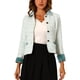 thumbnail image 1 of BLAZER DE TWEED A CUADROS DE VELVET CON COLLAR ELEGANTE PARA MUJERES CHIC XL BLANCO, 1 of 6