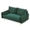thumbnail image 6 of US Pride Furniture Villeda 58''W Polyester Square Arms Loveseat Green, 6 of 8