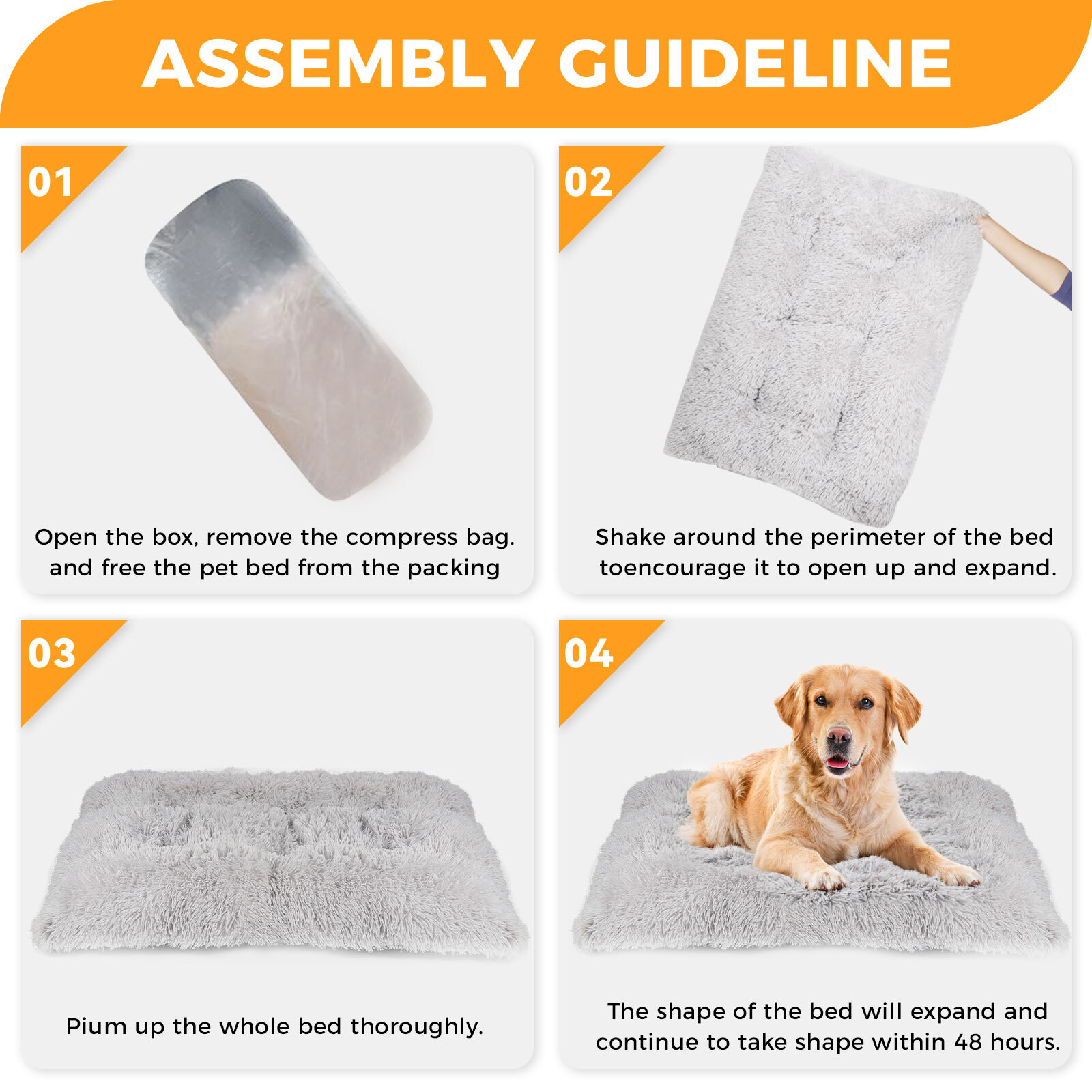 Katieovy Plush Large Dog Bed, 40 x 26 Inch photo 6