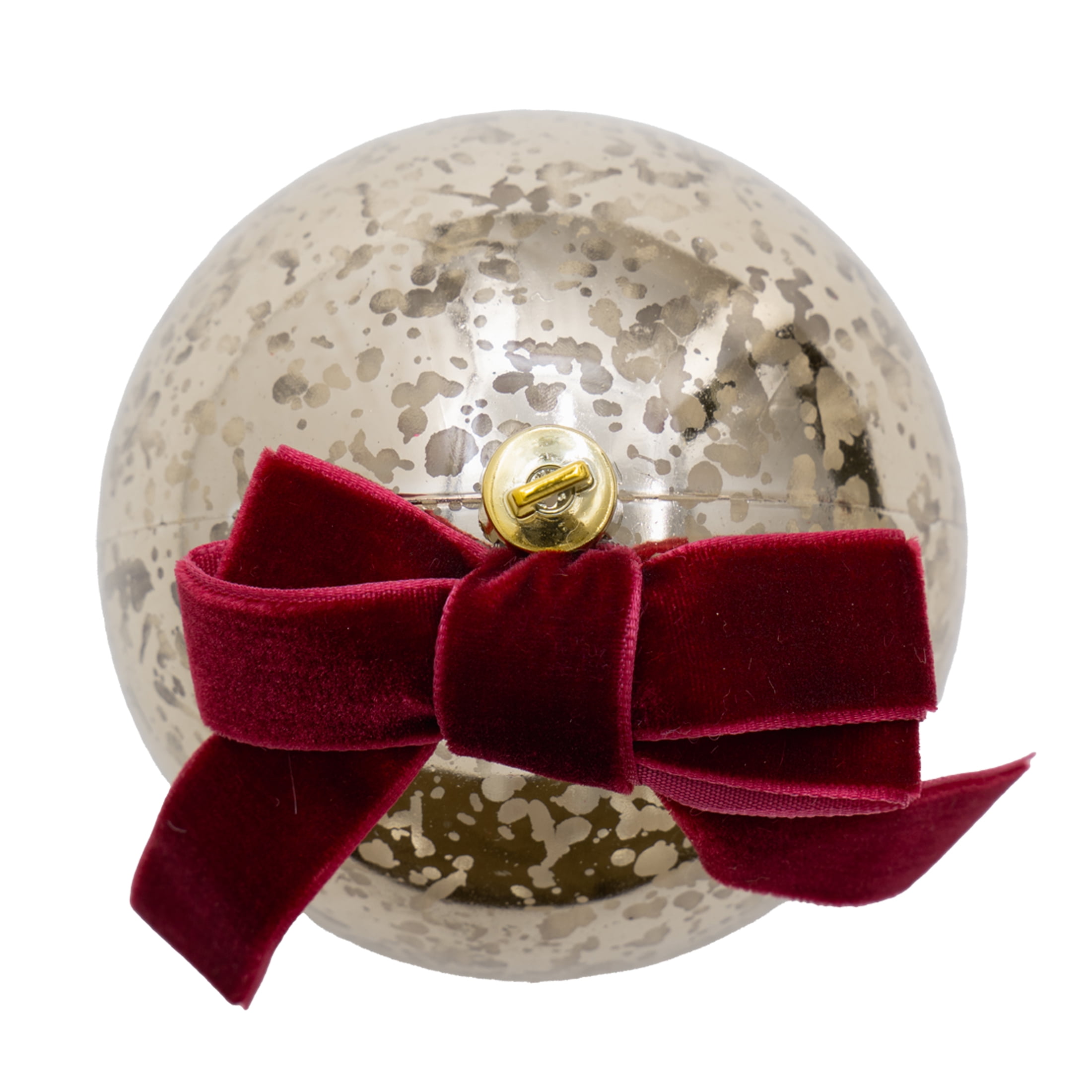 My Texas House 6-Count Gold Mercury-Style Shatterproof Christmas Ornaments, 3"