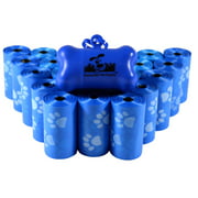 Downtown Pet Supply Dog Waste Bags with Bone Dispenser, Blue Paws, 500
