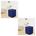 thumbnail image 1 of Ruiboury 1/2/3 Square Foot Rest Ottoman Covers Beautiful and Functional Footstool Slipcover Dark Blue 2PCS, 1 of 1