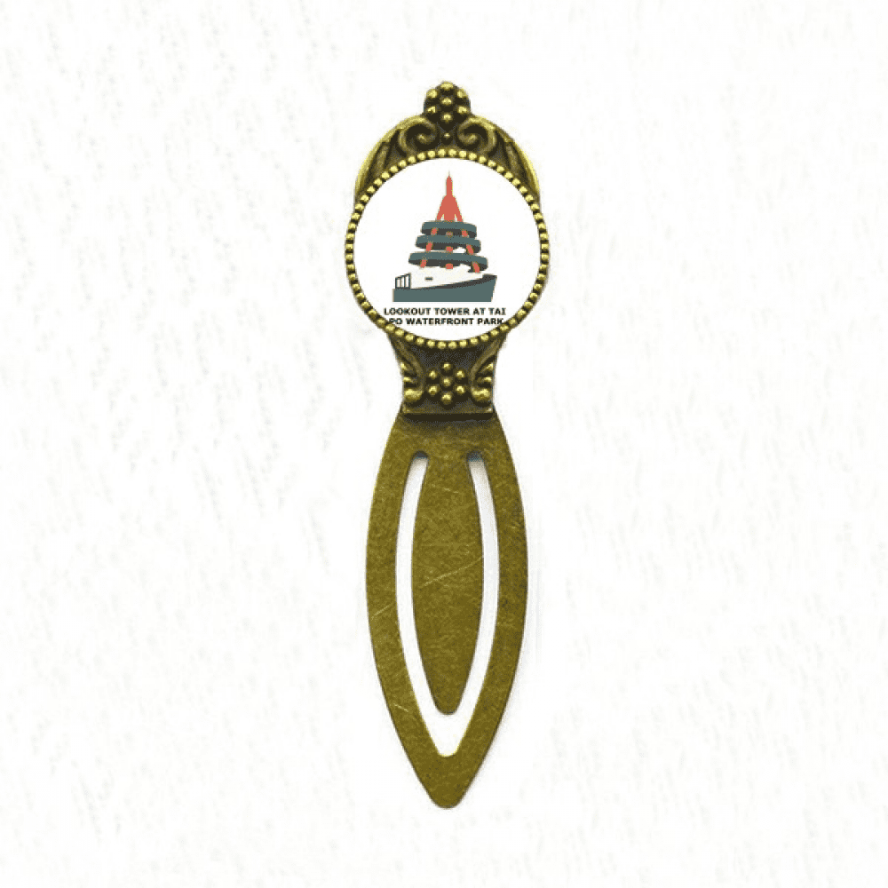 Hong Kong Tai Po Waterfront Park Bookmark Retro Office Label Page Marker