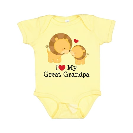 

Inktastic I Love My Great Grandpa Gift Baby Boy or Baby Girl Bodysuit