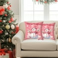 thumbnail image 5 of YIKA Christmas Tree Snowflake Reindeer Pillowcase 45x45cm Christmas Pillow Cover With Peach Fleece Printed Living Room Sofa Decoration Pillowcase Cushion B, 5 of 6
