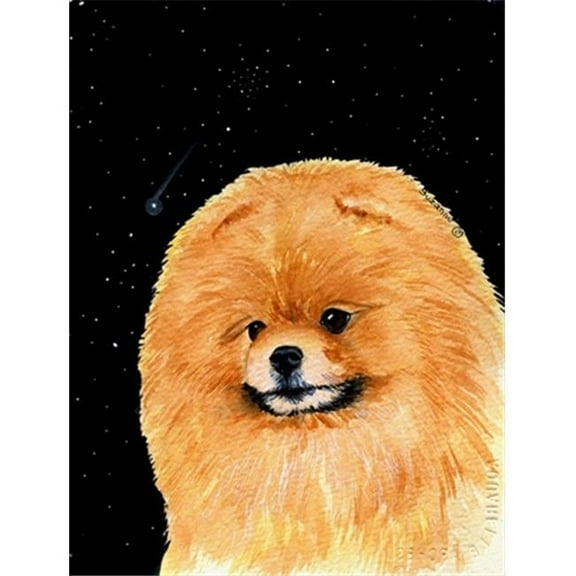 Starry Night Pomeranian Flag - Garden Size, 11 x 15 in.