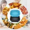 thumbnail image 2 of 2Pcs Air Fryer Silicone Pot with Handle Reusable Air Fryer Liner Heat Resistant Air Fryer Silicone Basket Square Baking Tray Air Fryer Accessories Liners Baking Pan, 2 of 9