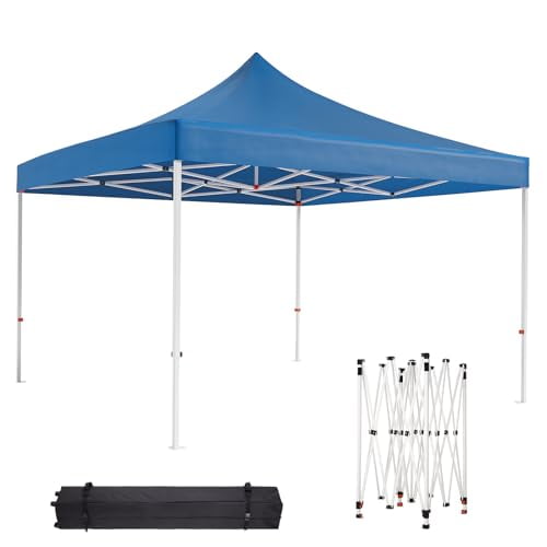 10x10 Pop Up Canopy Tent, 3x3M Instant Outdoor Canopy with Portable Carry Bag, 420D Oxford Fabric PU Coated Waterproof Sun Shelter for Patio, Garden, Camping, Party, Commercial Event.
