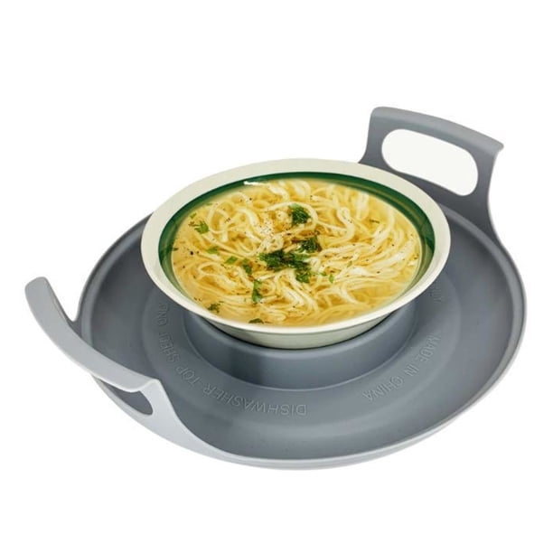 Microondas Cool Caddy con asas que llevan bandeja de confort para platos de tazones de comida caliente Handy Gourmet JB8479GRA