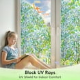 thumbnail image 3 of shiyou-Window Films for Privacy Decorative Stained Glass Window Film Rainbow Foliage Window Cling Anti UV Reusable Non-Adhesive Static Cling Colorful Window Decal for Home 44.3x200cm, 3 of 4