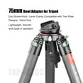 thumbnail image 2 of SUNWAYFOTO TAP-75LDC 75mm Half Ball Bowl Adapter with Arca Swiss/Picatinny Lever Clamp for Heavy Duty Tripod, 2 of 9