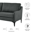 thumbnail image 4 of Modway Corland Upholstered Fabric Sofa, Gray, 4 of 9