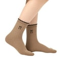 thumbnail image 2 of Sunbona Girls Bow Lace Cuffed Knee High Socks For School And Dress Up Play, 2 of 5