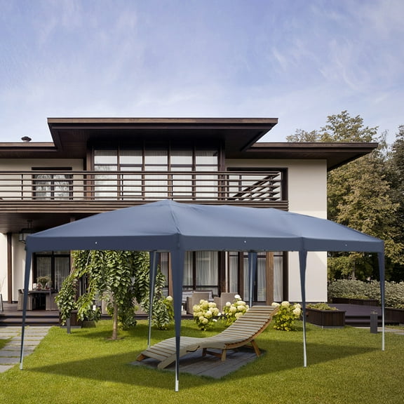 Heavy Duty Canopy Tent, SYNGAR 9.8' x 19.7' Outdoor Extra Large Tent, Patio Waterproof Gazebo Shelter, Folding Camping Party Tent with Carry Bag, for Backyard, Garden, Lawn, Blue, D7360