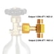 thumbnail image 3 of W21.8-14 CO2 Tank Bottle Brass Threaded Tee Fitting 3 Way Connector, 3 of 5