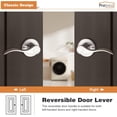 thumbnail image 4 of Levier de Serrure de Porte de Passage pour Corridor et Garde-Robe, Serrures Intérieures Sans Clé en Nickel Satiné, 4 of 7