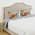 thumbnail image 3 of Yayeee Pillowcase Queen Size Set of 2 Satin Wrinkle Resistant Pillow Case, Purple Floral Tomatoes, 3 of 7