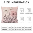 thumbnail image 5 of Fenyluxe Flowers Pillow Covers for Couch Sofa Indoor Outdoor Soft and Durable Square 1PC 12x12in, 5 of 5