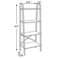 thumbnail image 4 of 4 Tiers Iron Ladder Bookcase Set of 1 Ladder Shelf Bookcase Bookshelf Greige Storage Shelves for Home Office and Living Room, 4 of 6