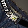 thumbnail image 2 of Nickelodeon Belt, Seatbelt Buckle Belt, Spongebob Nerd Hipsters Rule Black White, 30 to 44 Inches, 2 of 9