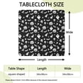 thumbnail image 2 of Black Halloween Ghost Pumpkin Pattern Square Fitted Tablecloth with Elastic Edge,Square Table Cover,Washable Elastic Table Cover for Home Kitchen Party Decor 34"x34", 2 of 6
