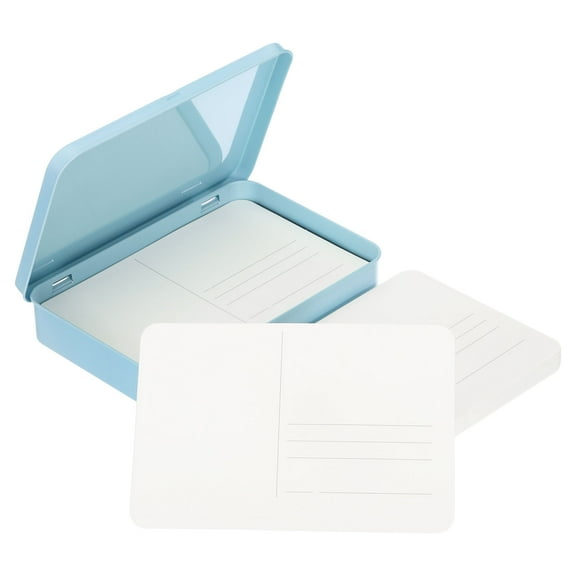 Uxcell 24 Sheets Watercolor Postcards, Blank Note Cards for DIY Watercolor Journal, Art Supplies (Blue Box  Fine Grain)