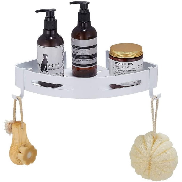 Estante de esquina adhesivo para ducha de baño Rawiri Gricol, sin perforaciones, organizador de pared para cocina y baño