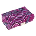 thumbnail image 1 of Estuche de lápiz labial retro de moda en estuche rígido de brocado de seda de tela con soportes de espejo Púrpura Zulema caja de almacenamiento de labios, 1 of 8