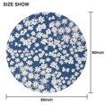 thumbnail image 6 of Daisy Flower Blue Round Table Cloth,Wrinkle Free Table Cover with Polyester,Waterproof Reusable Round Table Cloths for Home Decor Summer Spring Picnic Dining Holiday (Round,60x60inch), 6 of 6
