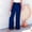 Dark Blue, variant on BLTIBY 2025 Womens Cotton Linen Wide Leg Pant Solid Colour High Waist Button Up Loose Casual Comfortable Beach Trousers Beige XXL