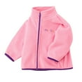 thumbnail image 1 of SYNPOS 2-10Y Child Girl Boy Solid Color Zip Up Fleece Jacket Coat with Pocket, 1 of 4