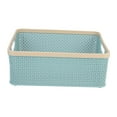 thumbnail image 4 of PAMINGONO Blue 26X7.9in Plastic Storage Baskets 1Pcs For Kitchen Bathroom Organization, 4 of 8