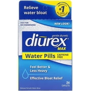 Diurex Max Caffeine Free Water Pills, 24 Caplets